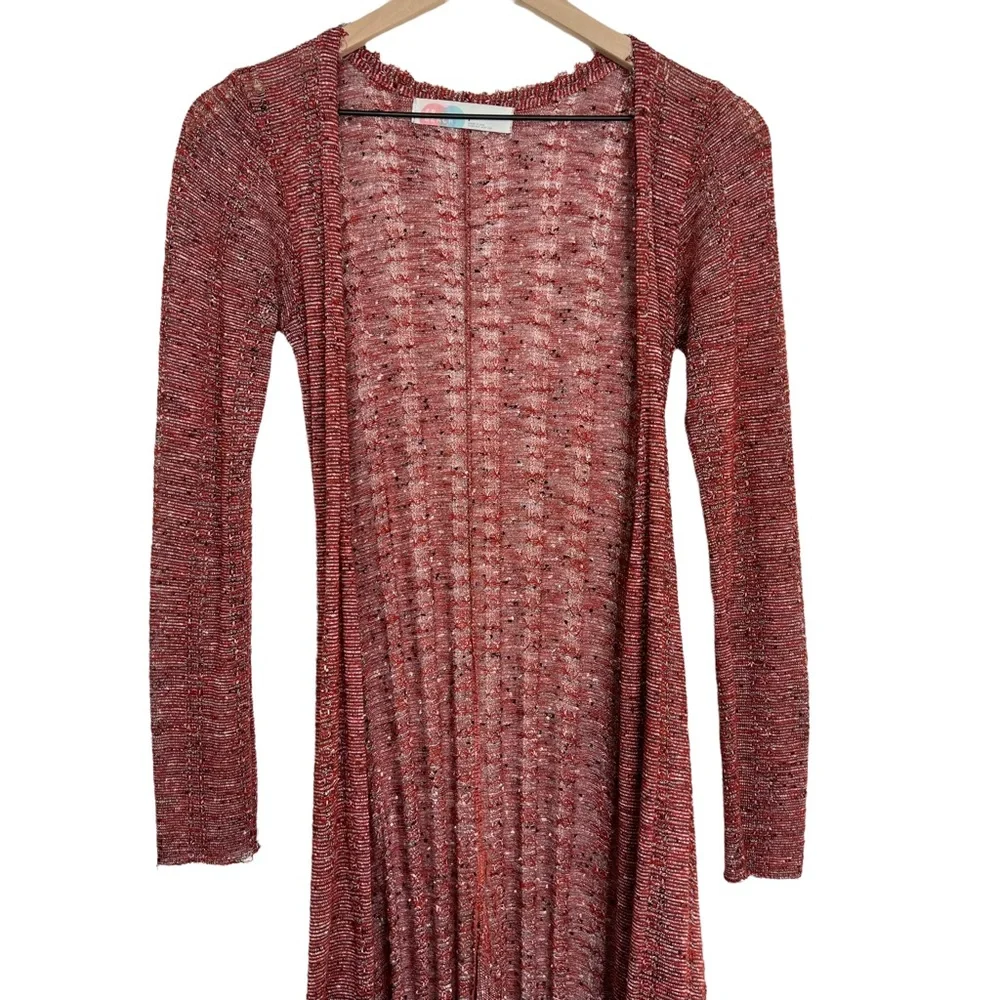 Free People Rust Red Marled Maxi Cardigan - Picture 5 of 10